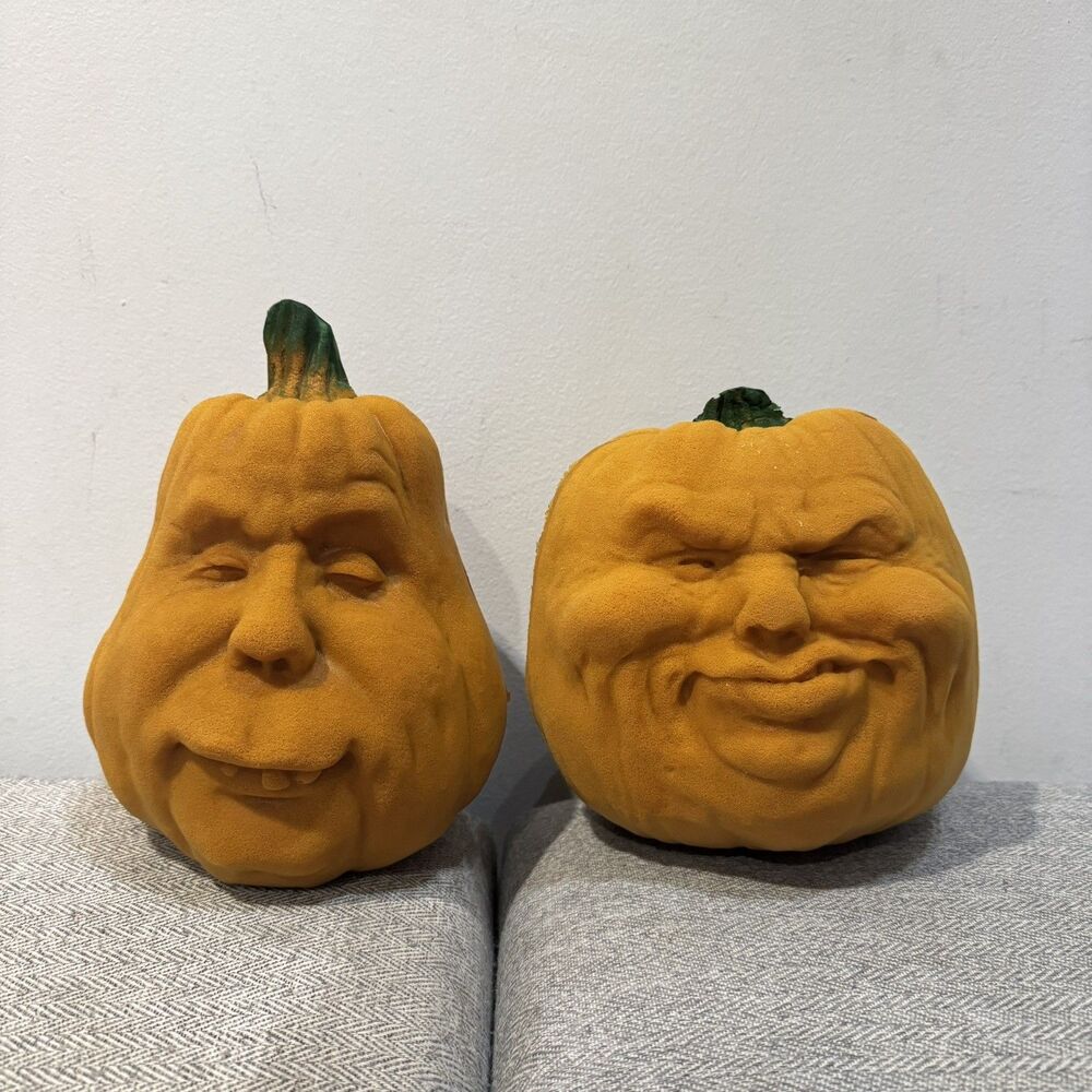 Todd Masters 1980s Johnny Oh Lantern Pumpkin Foam Face Figure Halloween VTG lot